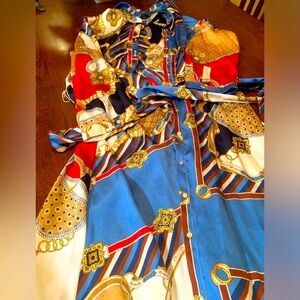 Stunning Versace like print rare Zara dress size Xl , authentic and beautiful